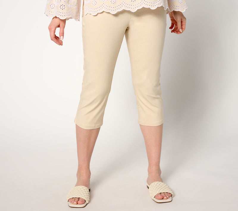 Belle by Kim Gravel Regular Citi Twill Capri Pants — View 16