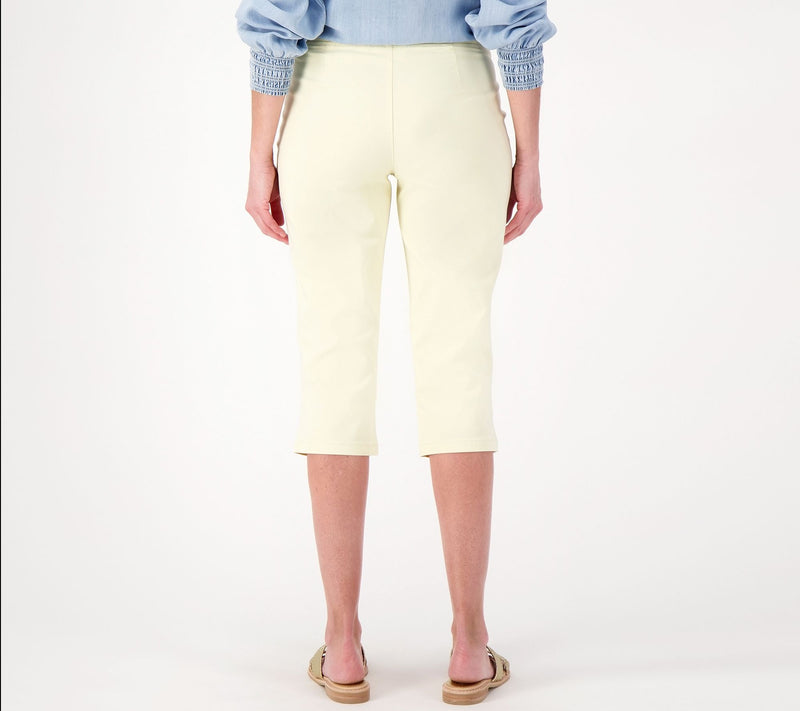 Belle by Kim Gravel Regular Citi Twill Capri Pants — View 12