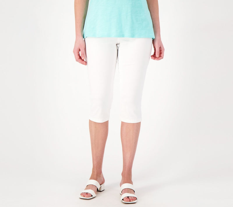 Belle by Kim Gravel Petite Citi Twill Capri Pants — View 8