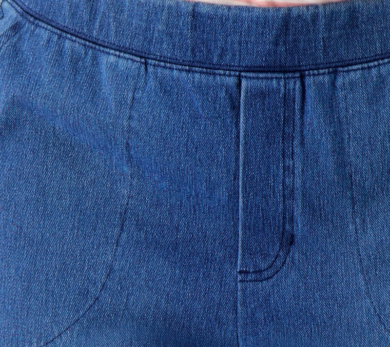 Denim & Co. Comfy Knit Air RegularStraight Crop Pant with Side Slits — View 14