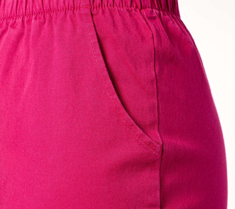Denim & Co. Petite Original Waist Side Pocket Crop Pant-Core — View 17