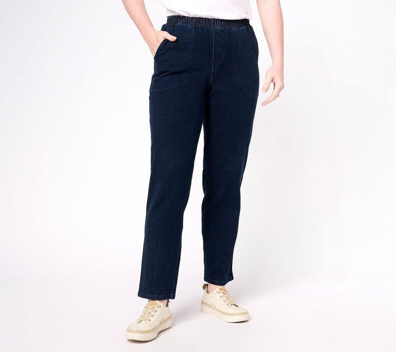Denim & Co. "How Timeless" Regular 4-Pocket Pull-On Jeans — View 3