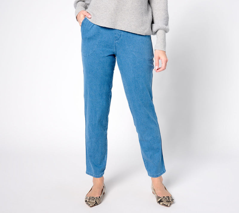Denim & Co. "How Timeless" Regular 4-Pocket Pull-On Jeans — View 13