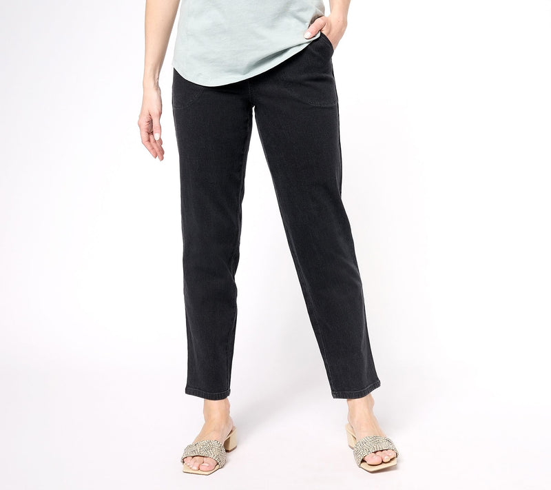 Denim & Co. "How Timeless" Regular 4-Pocket Pull-On Jeans — View 7