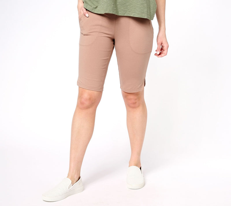 Wicked by Women with Control Petite Bermuda Shorts w/ Side Slits — View 4