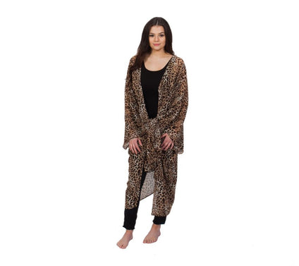 Skinnytees Animal Print Kimono