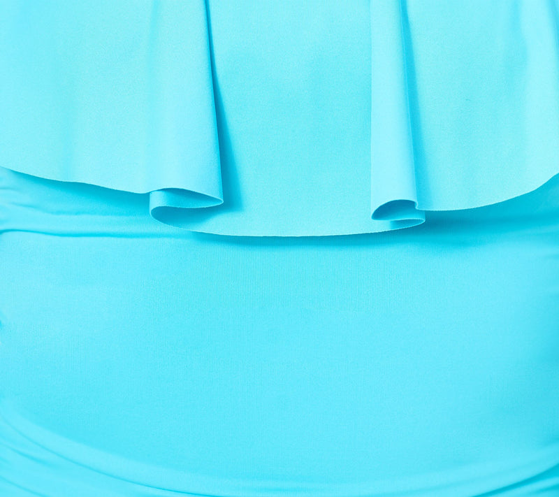 La Blanca Off The Shoulder Ruffle Mio One-Piece — View 4