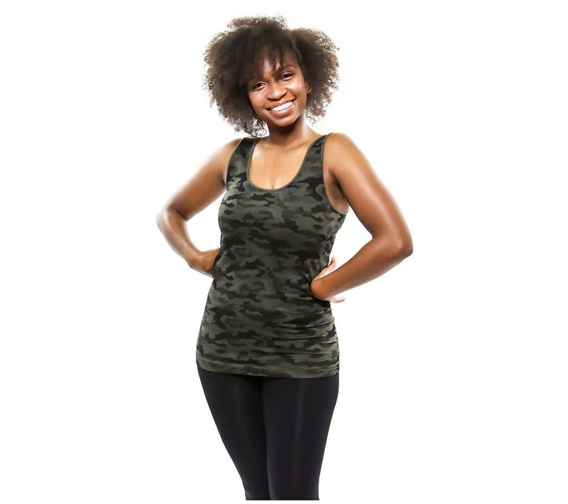 Skinnytees Missy Camo Tank Top — View 5