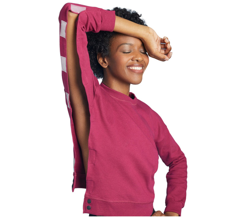 Slick Chicks Accessible Crew Neck Sweatshirt - Plum — Main view