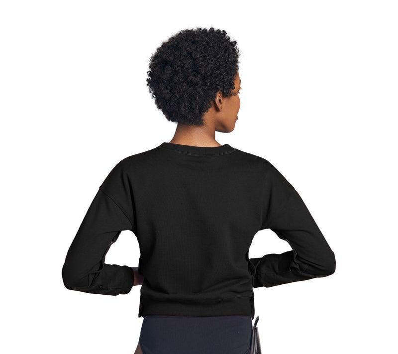 Slick Chicks Accessible Crew Neck Sweatshirt - Black — View 4