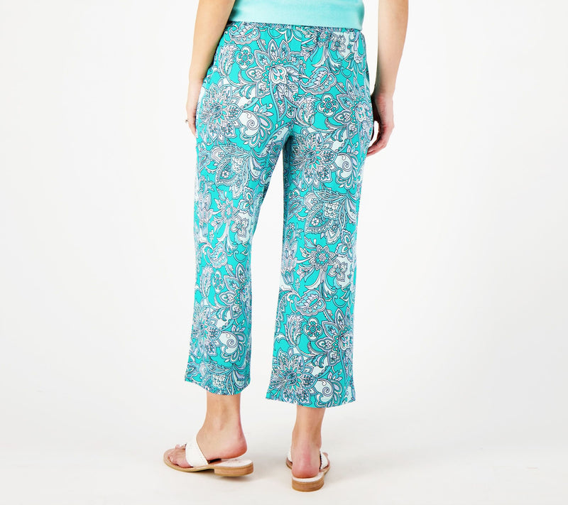 Belle Beach by Kim Gravel Pet Cabana Knit Cropped Beach Pant — View 12
