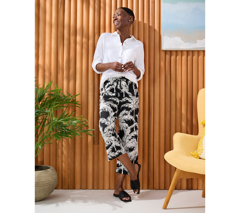 Belle Beach by Kim Gravel Pet Cabana Knit Cropped Beach Pant — View 18