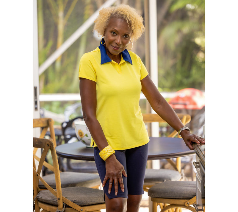 Women with Control Short Sleeve Polo Shirt — View 14