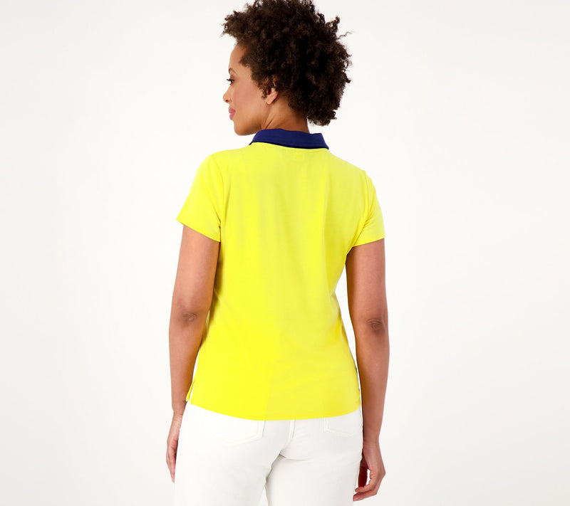 Women with Control Short Sleeve Polo Shirt — View 12