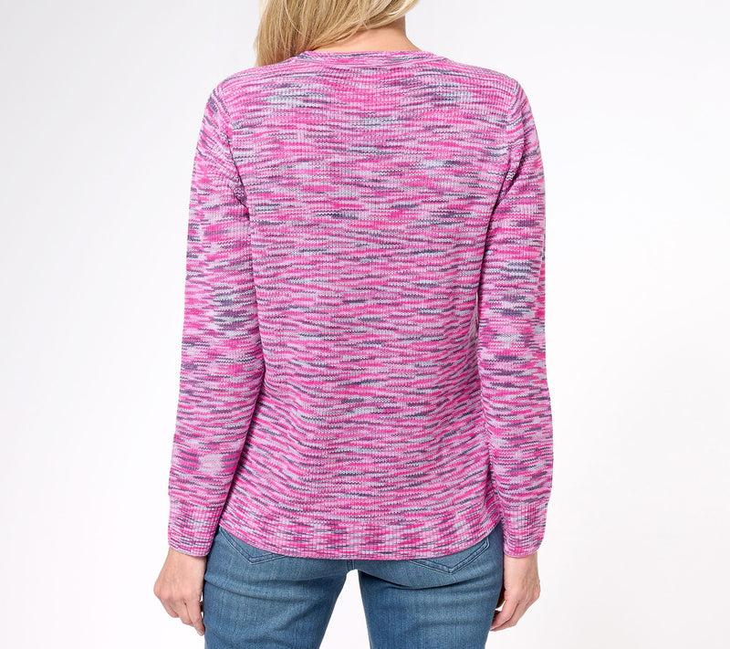 LOGO by Lori Goldstein Space Dye Sweater — View 10