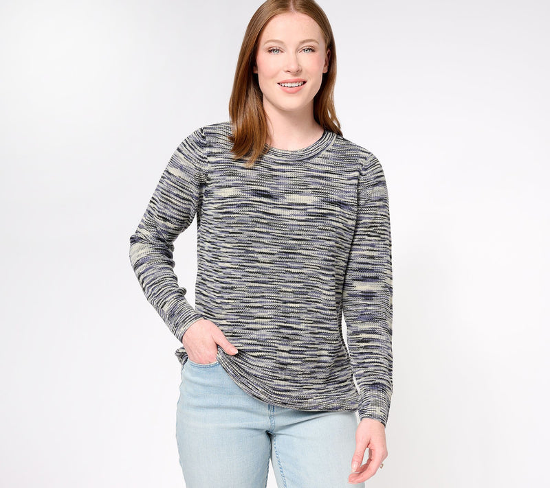 LOGO by Lori Goldstein Space Dye Sweater — View 9