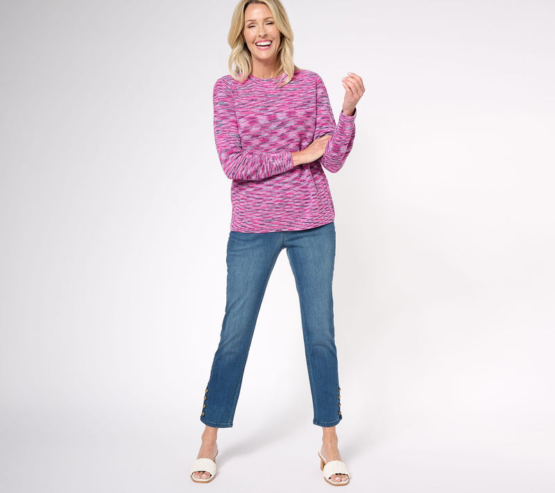 LOGO by Lori Goldstein Space Dye Sweater — View 11