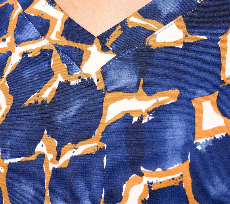 Belle by Kim Gravel TripleLuxe Knit Abstract Giraffe Top — View 4