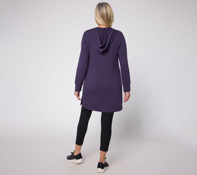 Denim & Co. Active French Terry Regular Hooded ZipFront Tunic Jacket — View 20