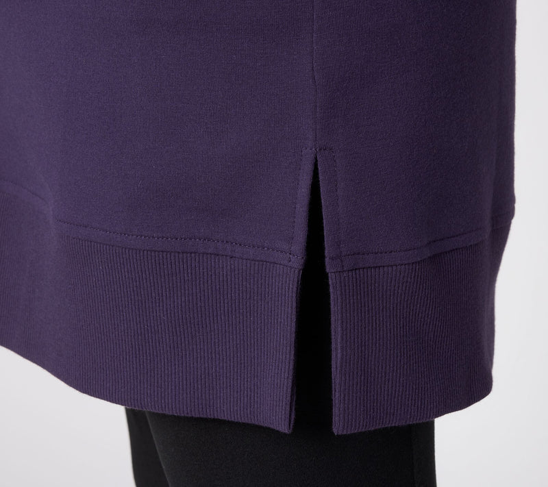 Denim & Co. Active French Terry Petite Hooded ZipFront Tunic Jacket — View 22