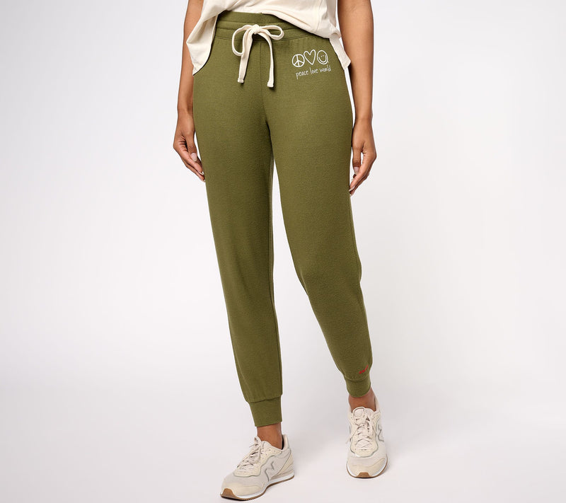 Peace Love World Regular Comfy Affirmation Jogger — View 17