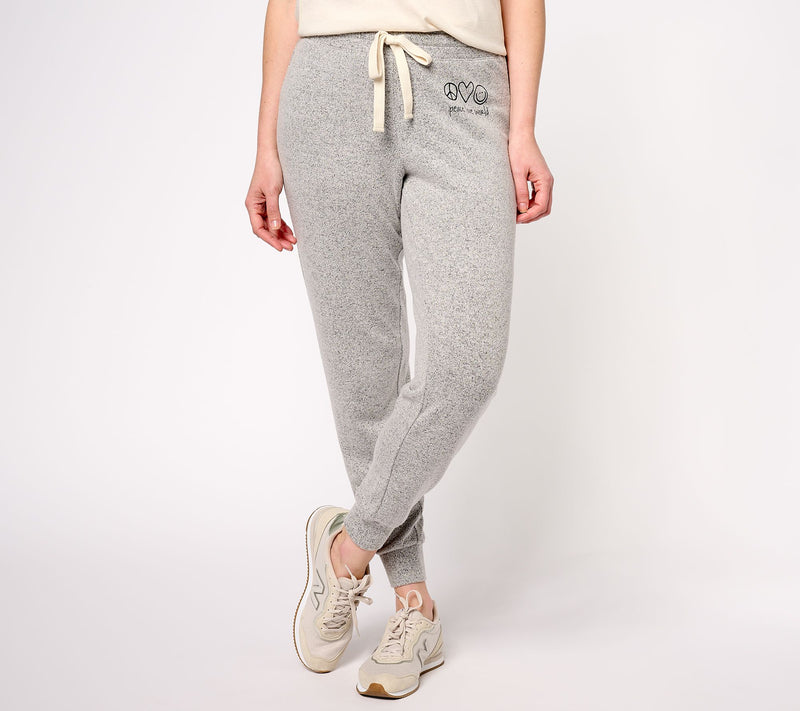 Peace Love World Regular Comfy Affirmation Jogger — View 20