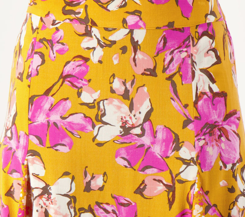 Isaac Mizrahi Live! Regular Stretch Woven Twin Print Midi Skirt — View 7