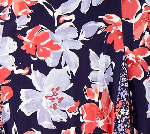 Isaac Mizrahi Live! Regular Stretch Woven Twin Print Midi Skirt — View 12