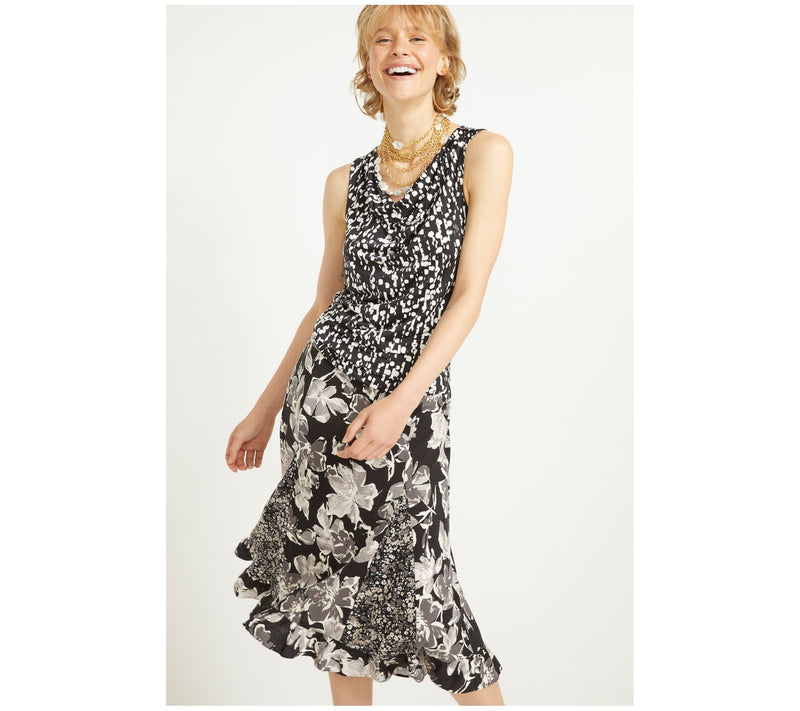 Isaac Mizrahi Live! Regular Stretch Woven Twin Print Midi Skirt — View 11
