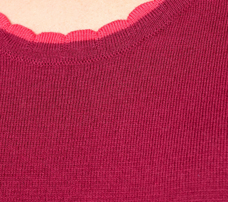 Isaac Mizrahi Live! Pointelle Tank with Scallop Trim — View 4