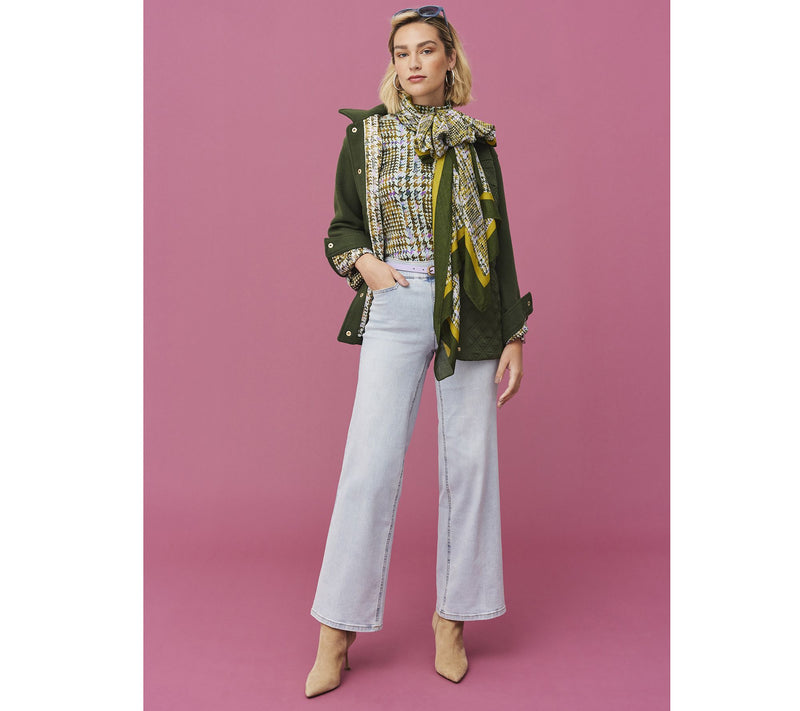 Isaac Mizrahi Live! Estate Choice of Print Cotton Mock Neck Top — View 7