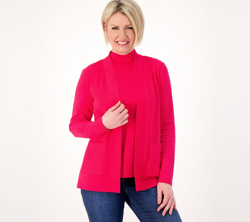 Isaac Mizrahi Live! Essentials Pima Cotton Cardigan — View 9