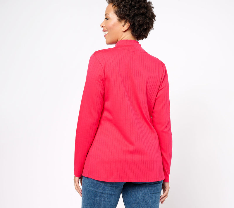 Isaac Mizrahi Live! Essentials Pima Cotton Cardigan — View 10