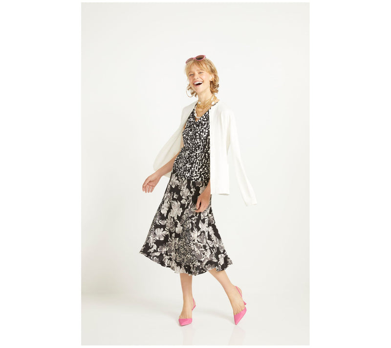 Isaac Mizrahi Live! Elements Printed Draped Front Sleeveless Top — View 10