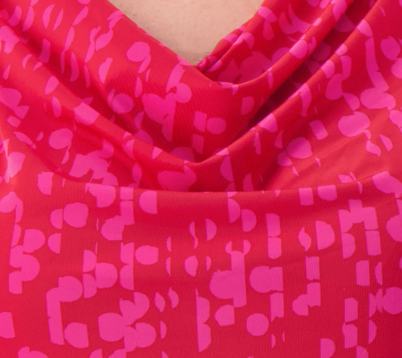Isaac Mizrahi Live! Elements Printed Draped Front Sleeveless Top — View 11