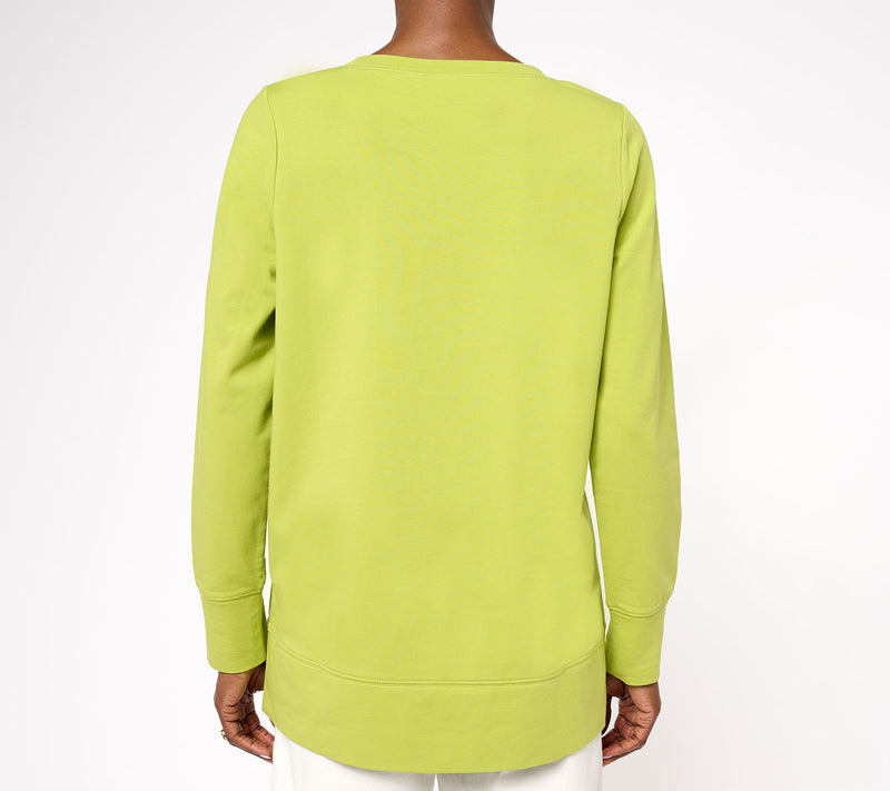 Belle by Kim Gravel French Terry Long Sleeve Sweatshirt — View 2