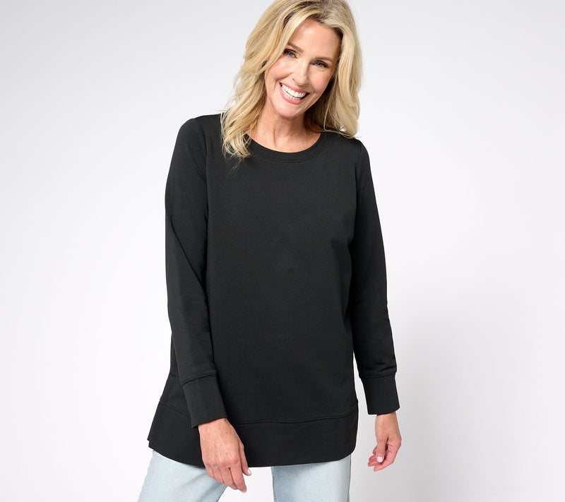 Belle by Kim Gravel French Terry Long Sleeve Sweatshirt — View 12