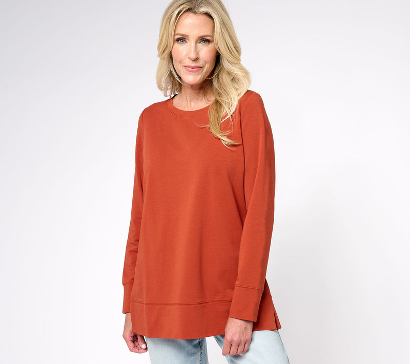 Belle by Kim Gravel French Terry Long Sleeve Sweatshirt — View 13