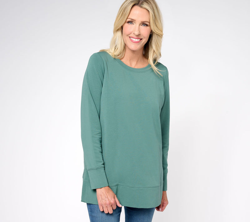Belle by Kim Gravel French Terry Long Sleeve Sweatshirt — View 15