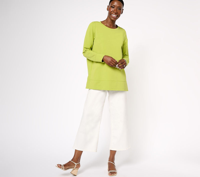 Belle by Kim Gravel French Terry Long Sleeve Sweatshirt — View 3
