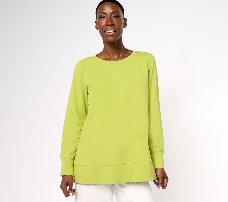 Belle by Kim Gravel French Terry Long Sleeve Sweatshirt — View 16
