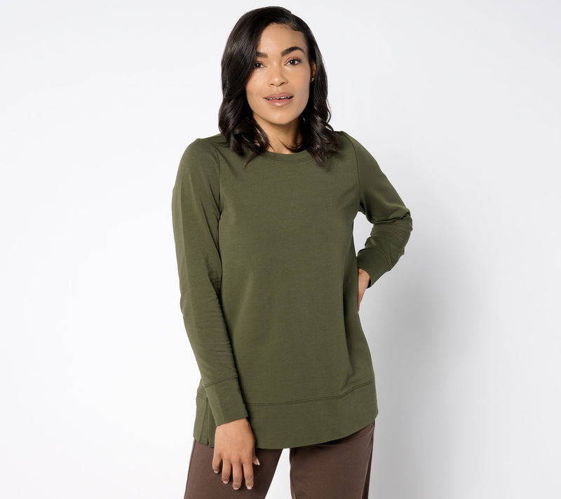 Belle by Kim Gravel French Terry Long Sleeve Sweatshirt — View 17