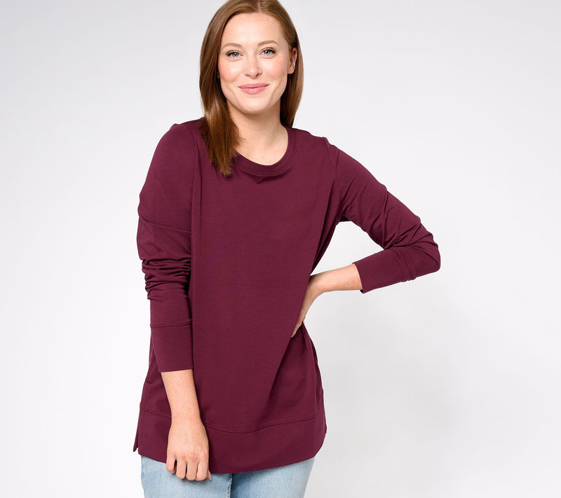 Belle by Kim Gravel French Terry Long Sleeve Sweatshirt — View 18