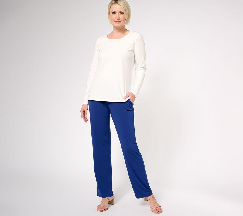 Susan Graver Modern Essentials Reg Liquid Knit Sofia Pants — View 11
