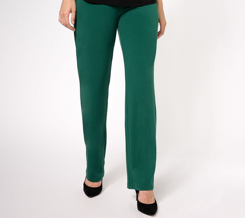 Susan Graver Modern Essentials Pet Liquid Knit Sofia Pants — Main view
