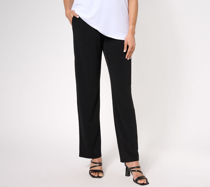 Susan Graver Modern Essentials Pet Liquid Knit Sofia Pants — View 9