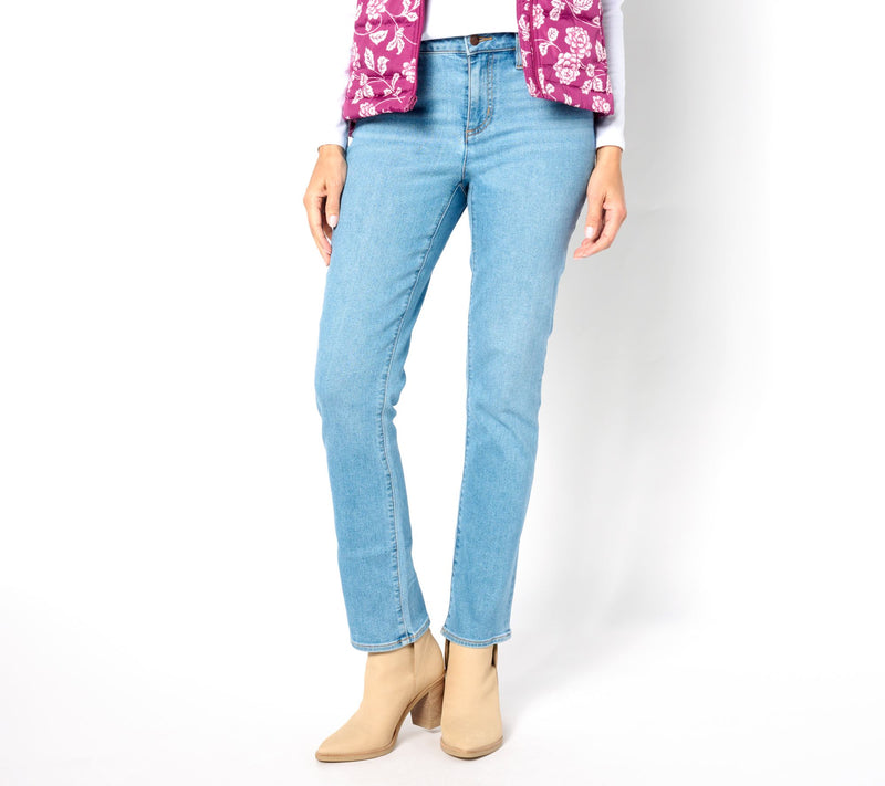 Lands' End Regular 30" Inseam Recover Denim Straight Leg Jeans — View 5