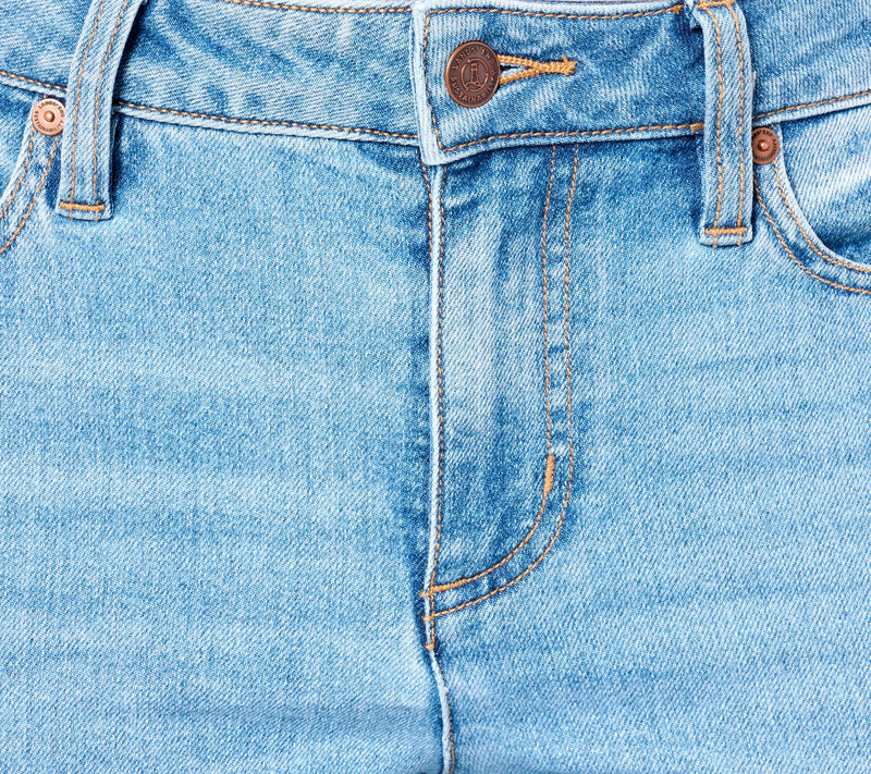 Lands' End Regular 30" Inseam Recover Denim Straight Leg Jeans — View 8