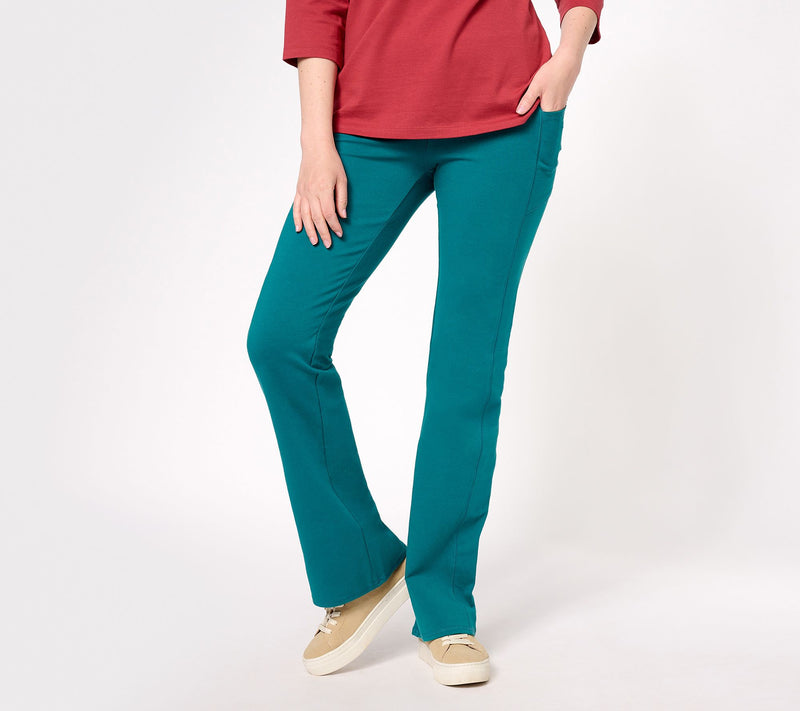 Denim & Co. Active Duo Stretch Regular Lightly Boot Pant w/ Pockets — View 24
