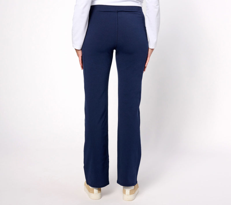 Denim & Co. Active Duo Stretch Petite Lightly Boot Pant w/ Pockets — View 4
